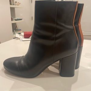 Diane von Furstenberg black above the ankle boot